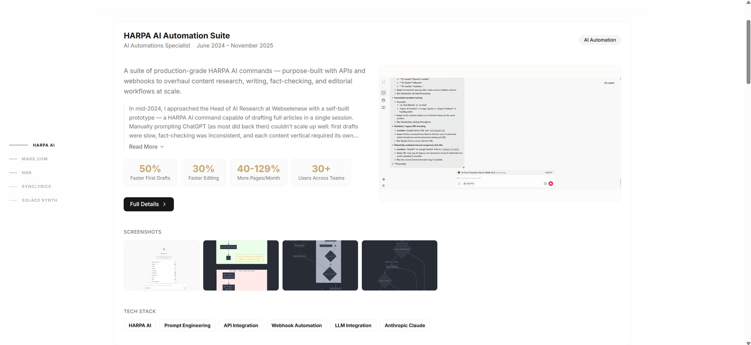 Personal Portfolio (anshuljain.net) screenshot 2