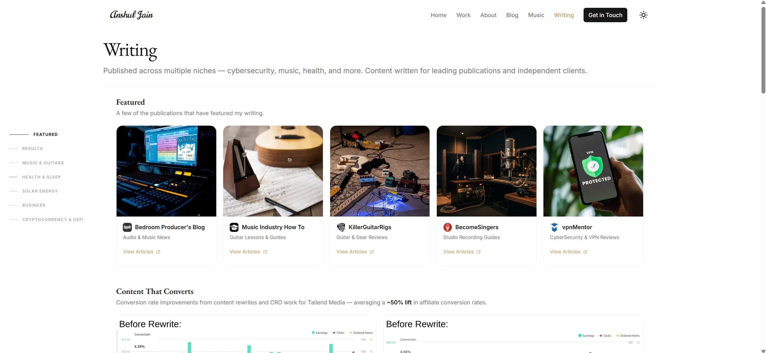 Personal Portfolio (anshuljain.net) screenshot 6